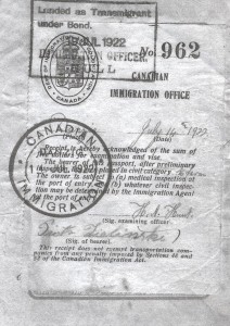 immigration certificate
